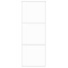Sliding Door White 76x205 cm Tempered Glass and Aluminium
