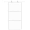 Sliding Door White 102.5x205 cm Tempered Glass and Aluminium