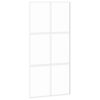 Sliding Door White 102.5x205 cm Tempered Glass and Aluminium
