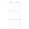 Sliding Door White 102.5x205 cm Tempered Glass and Aluminium