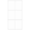 Sliding Door White 102.5x205 cm Tempered Glass and Aluminium