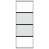 Sliding Door Black 76x205 cm Tempered Glass and Aluminium