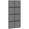 Sliding Door Black 102.5x205 cm Tempered Glass and Aluminium