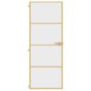 Interior Door Slim Golden 76x201.5 cm Tempered Glass and Aluminium