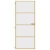 Interior Door Slim Golden 83x201.5 cm Tempered Glass and Aluminium