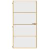 Interior Door Slim Golden 102.5x201.5 cm Tempered Glass and Aluminium