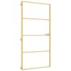 Interior Door Slim Golden 102.5x201.5 cm Tempered Glass and Aluminium