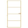 Interior Door Slim Golden 102.5x201.5 cm Tempered Glass and Aluminium