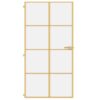 Interior Door Slim Golden 102.5x201.5 cm Tempered Glass and Aluminium
