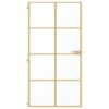 Interior Door Slim Golden 102.5x201.5 cm Tempered Glass and Aluminium