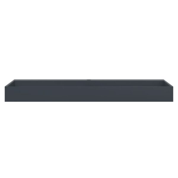Wash Basin 120x46x11 cm Mineral Cast/Marble Cast Anthracite