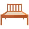 Bed Frame without Mattress Wax Brown 90x200 cm Solid Wood Pine