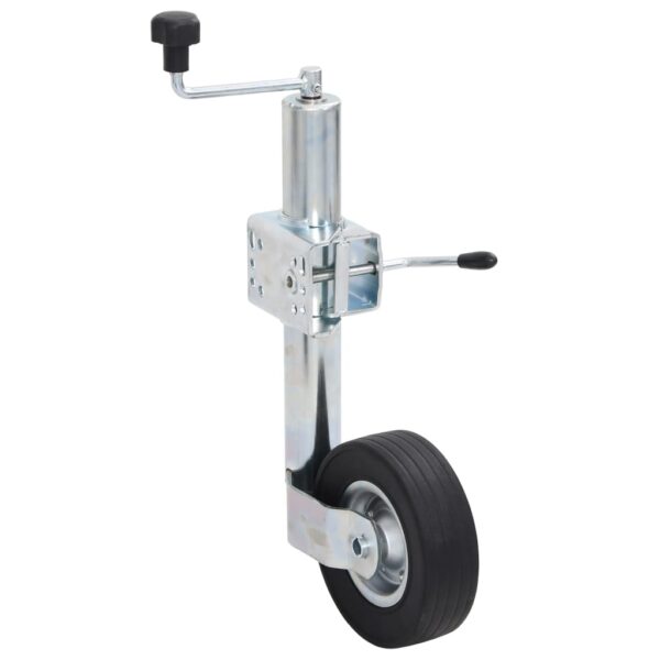 Trailer Jack Wheel 60 mm with 2 Support Tubes and 3 Split Clamps