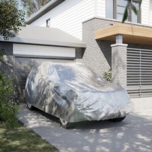 Car Cover for SUV with Buckle Straps Full Silver L