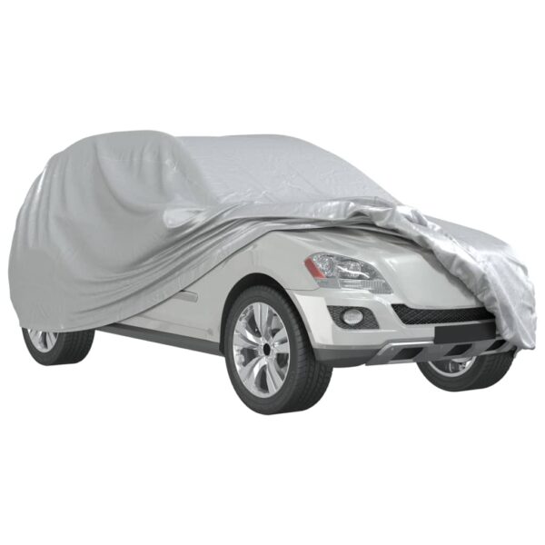 Car Cover for SUV with Buckle Straps Full Silver L PEVA