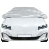 Half Car Cover with Hooks Silver L PEVA