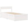 Bed Frame without Mattress White 90x190 cm Single Solid Wood Pine