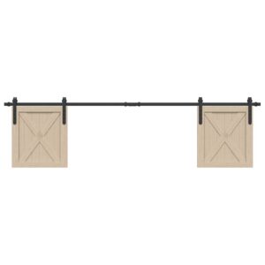 a Sliding Cabinet Door Kit 200 cm Carbon Steel