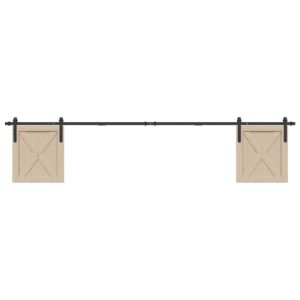 a Sliding Cabinet Door Kit 244 cm Carbon Steel