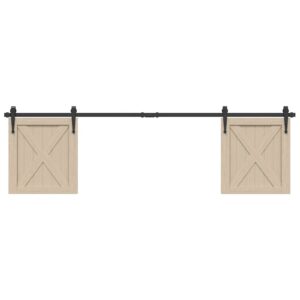 Sliding Cabinet Door Kit 183 cm Carbon Steel