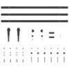 Sliding Cabinet Door Kit 244 cm Carbon Steel