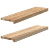Window Sills 2 pcsa Untreated 80x20x2 cm Solid Wood Oak