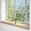 Window Sills 2 pcsa Untreated 80x20x2 cm Solid Wood Oak