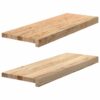 Window Sills 2 pcsa Untreated 70x25x2 cm Solid Wood Oak
