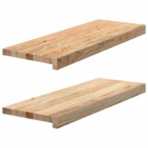 Window Sills 2 pcsa Untreated 70x25x2 cm Solid Wood Oak