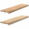 Window Sills 2 pcsa Untreated 100x25x2 cm Solid Wood Oak