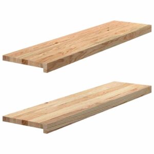 Window Sills 2 pcsa Untreated 100x25x2 cm Solid Wood Oak