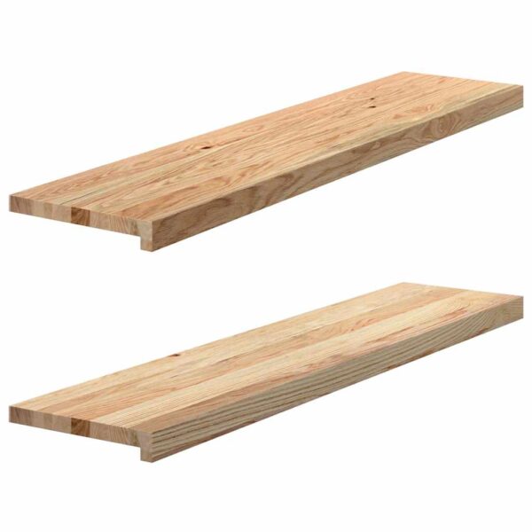 Window Sills 2 pcsa Untreated 110x25x2 cm Solid Wood Oak