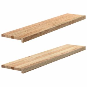 Window Sills 2 pcsa Untreated 120x25x2 cm Solid Wood Oak