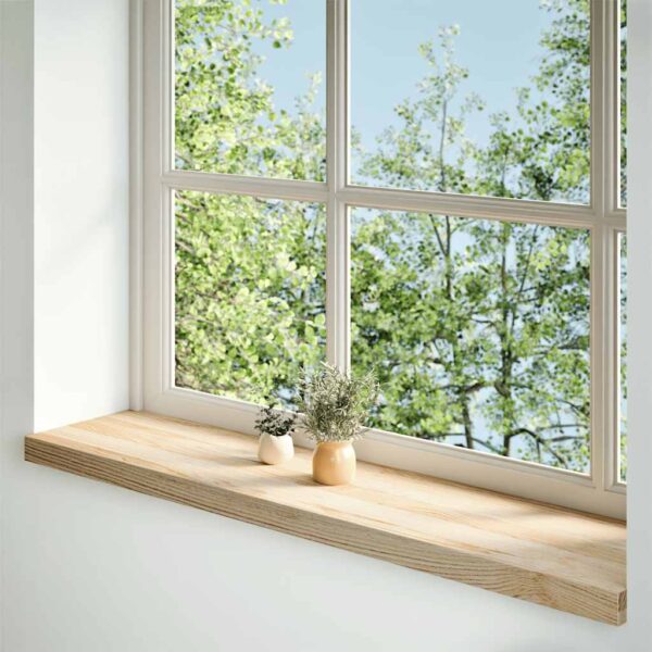 Window Sills 2 pcs Untreated 110x30x2 cm Solid Wood Oak