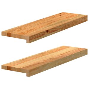 Window Sills 2 pcsa Light Brown 70x20x2 cm Solid Wood Oak
