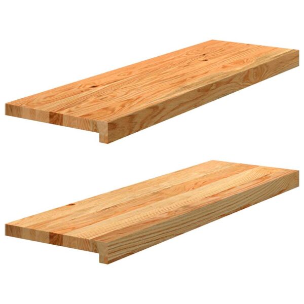Window Sills 2 pcsa Light Brown 80x25x2 cm Solid Wood Oak