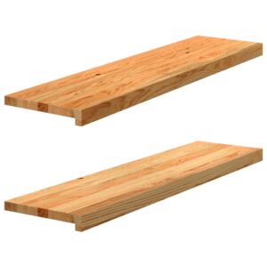 Window Sills 2 pcs Light Brown 100x30x2 cm Solid Wood Oak