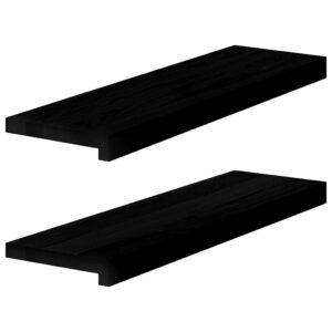Window Sills 2 pcsa Dark Brown 70x20x2 cm Solid Wood Oak