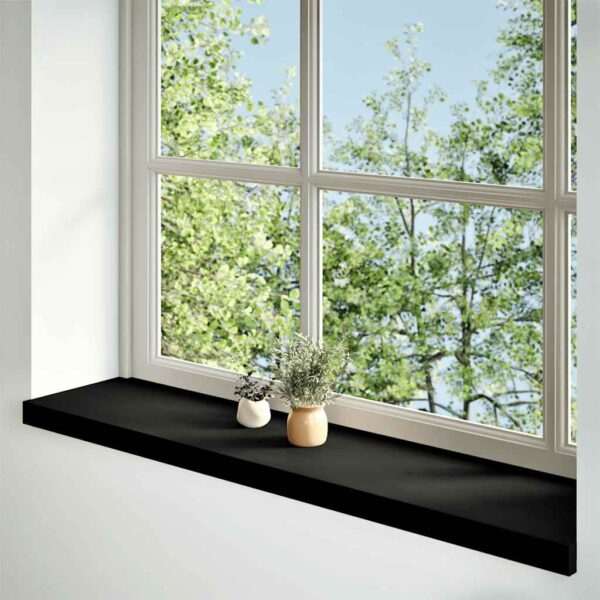 Window Sills 2 pcs Dark Brown 110x25x2 cm Solid Wood Oak