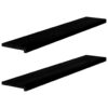 Window Sills 2 pcs Dark Brown 140x25x2 cm Solid Wood Oak