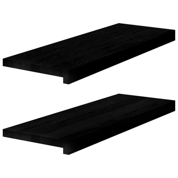 Window Sills 2 pcs Dark Brown 70x30x2 cm Solid Wood Oak
