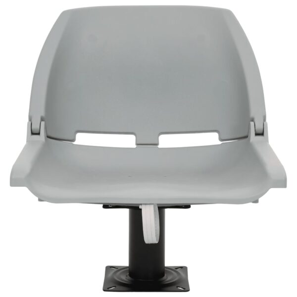 4 Piece Foldable Boat Seat Set No Pillow Grey 48x51x41 cm