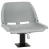 4 Piece Foldable Boat Seat Set No Pillow Grey 48x51x41 cm