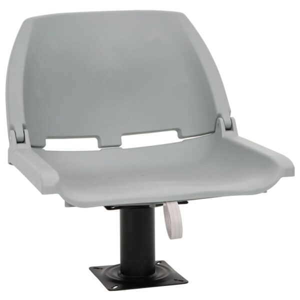 4 Piece Foldable Boat Seat Set No Pillow Grey 48x51x41 cm