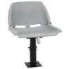 4 Piece Foldable Boat Seat Set No Pillow Grey 48x51x41 cm