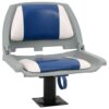 4 Piece Foldable Boat Seat Set Blue and White 48x51x41 cm