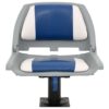 4 Piece Foldable Boat Seat Set Blue and White 48x51x41 cm