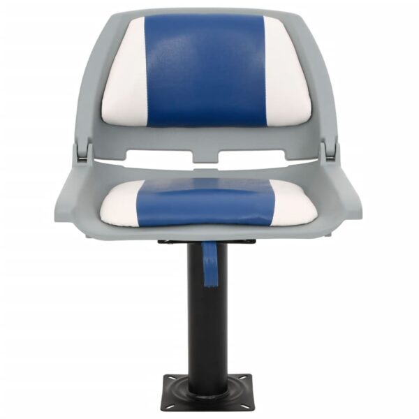 4 Piece Foldable Boat Seat Set Blue and White 48x51x41 cm