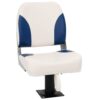 2 Piece Foldable Boat Seat Set Blue and White 41x36x48 cm