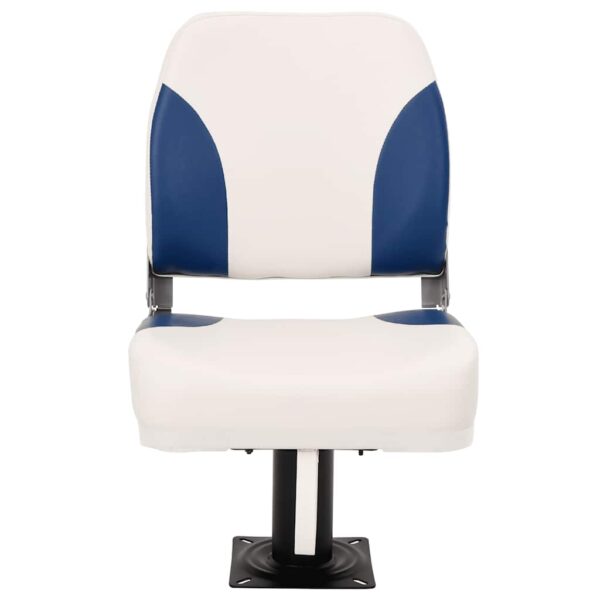 2 Piece Foldable Boat Seat Set Blue and White 41x36x48 cm